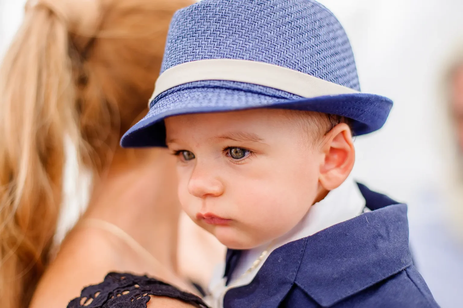 a baby wearing a hat
